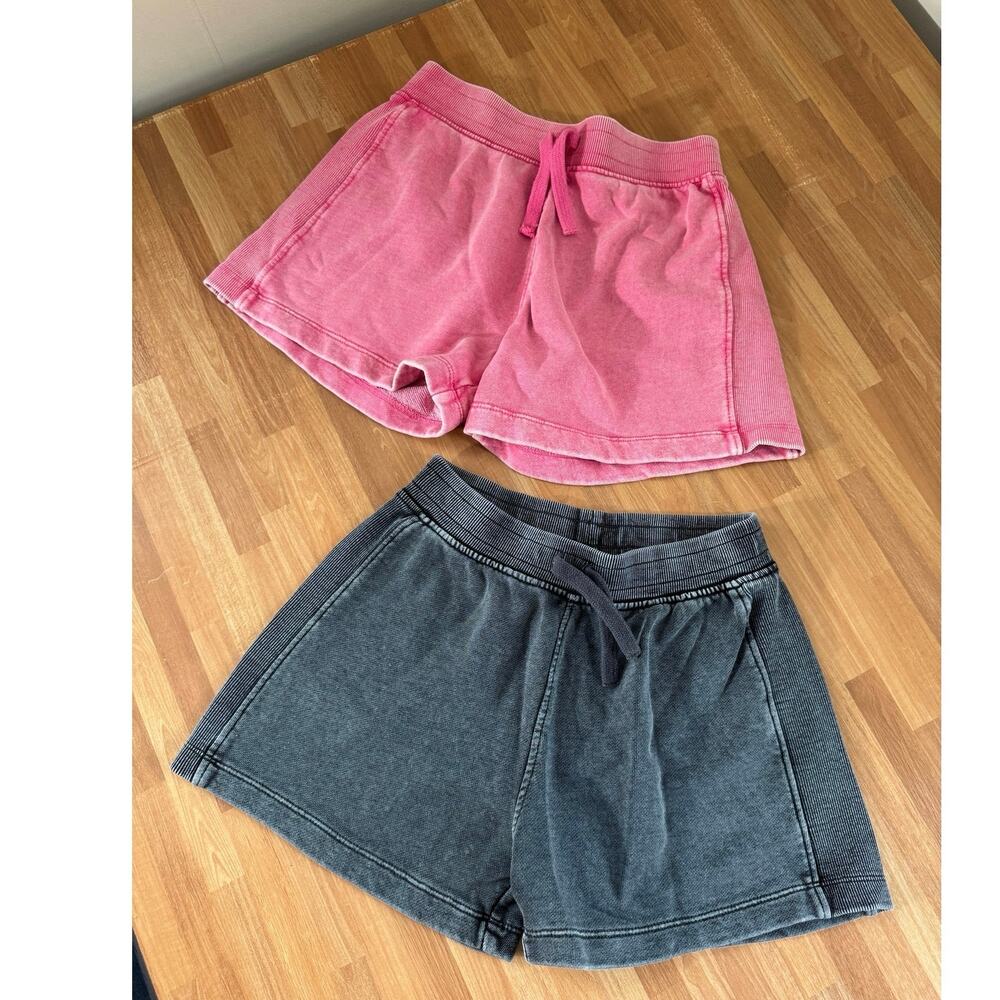 Zara Kids Girls Faded Wash Effect Plush Lounge Shorts Size 11-12 Years